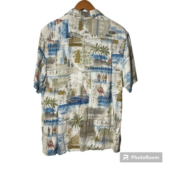 Boca Classics Men's Hawaiian Fishing Tropical Button Down Shirt Size L - Picture 2 of 7